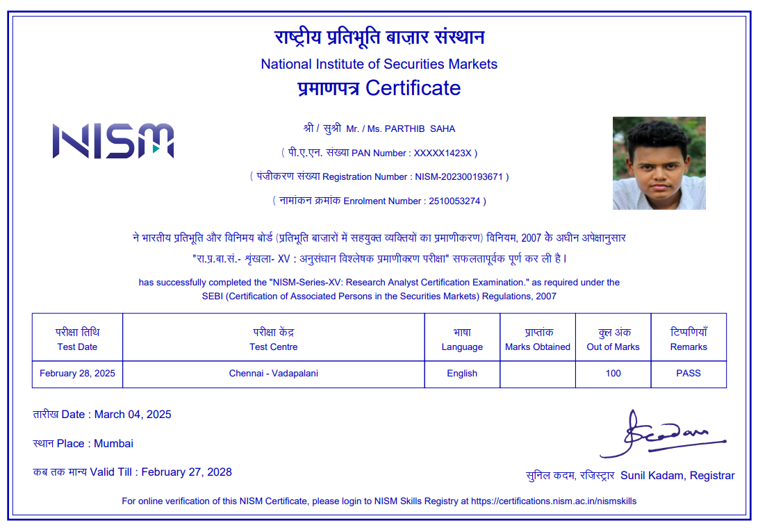 NISM Research Analyst