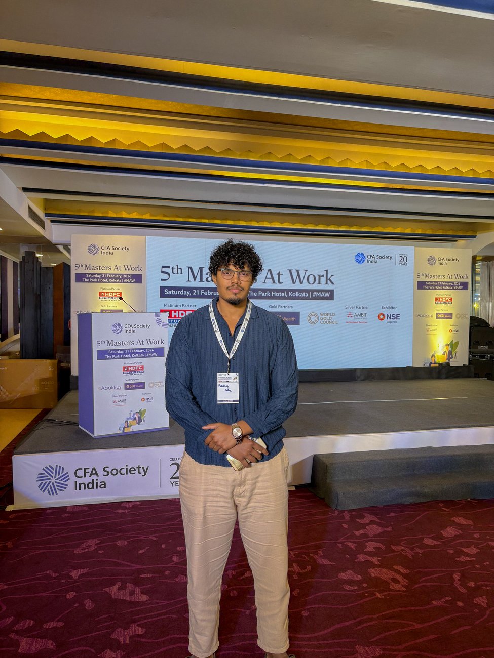 Parthib Saha at CFA Society India, 5th Masters At Work, Kolkata 2026