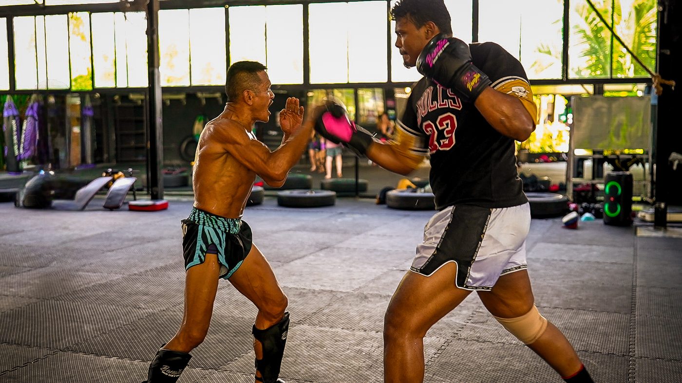 Muay Thai pad work